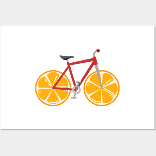 Zesty Orange Wheels Bike Posters and Art